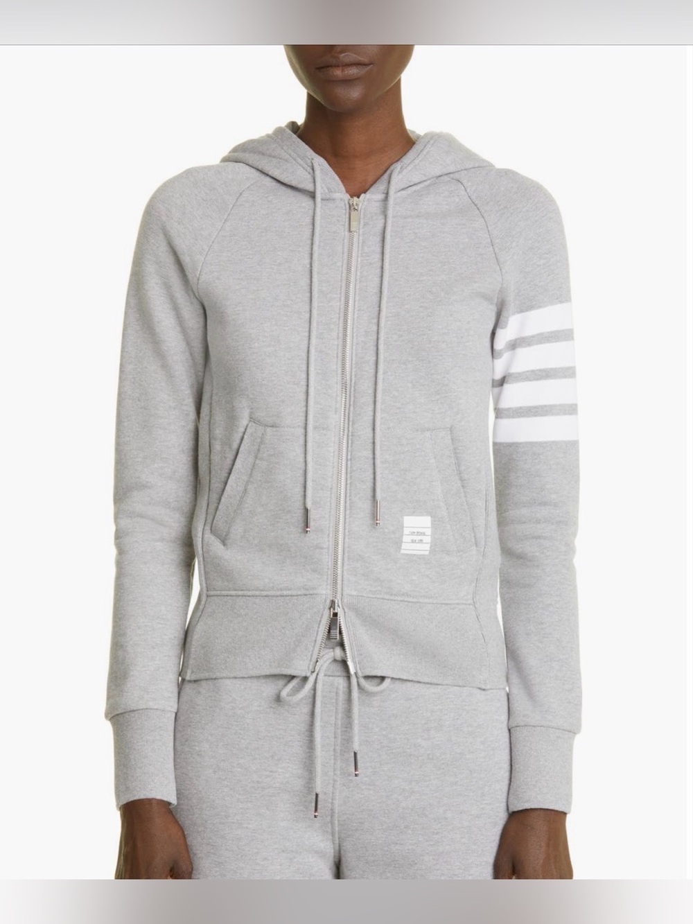 Thom Browne Classic Loopback 4-Bar Zip Hoodie Size 40 (Small) Luxury Designer
